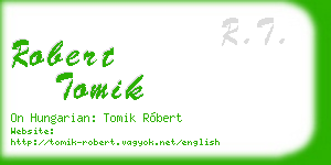 robert tomik business card
