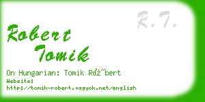 robert tomik business card